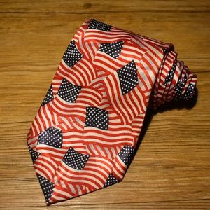 Patriotic USA Flags Steven Harris Handmade Tie